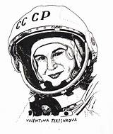 Valentina Tereshkova sketch template