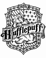 Hufflepuff Coloring Pages Potter Harry Popular Crest sketch template