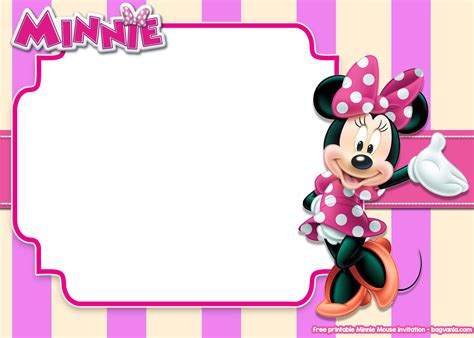 printable minnie mouse  ages invitation templatesfree
