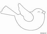 Uccellino Sagoma Uccello Sagome Uccelli Uccellini Oiseaux Volo Attaccare Disegnare Trouvé sketch template