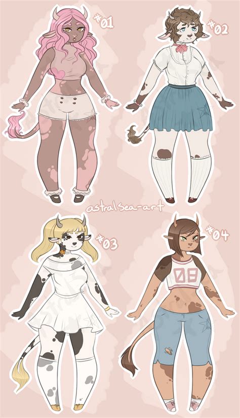 cow girl adoptables auction [closed] by astralsea art on deviantart