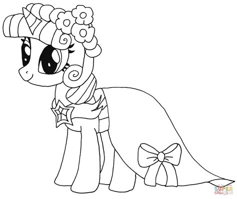 princess twilight sparkle    pony coloring page