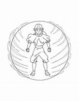 Avatar Aang State Coloring Pages Template sketch template