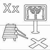 Marks Letter Xylophone Xray Coloringpages4u sketch template