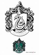 Slytherin Coloring1 sketch template