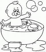 Coloring Pages Bathing Library Bath Bubbles sketch template