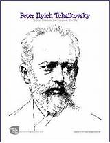 Tchaikovsky Coloring Composer Ilyich Peter Music Kids Choose Board Lesson Plans sketch template