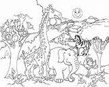 Coloring Pages Animals Safari Wild Animal Color Giraffe Things Para Popular Cute sketch template
