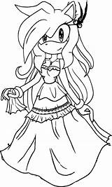 Amy Coloring Rose Pages Sonic Boom Fantastic Dress sketch template