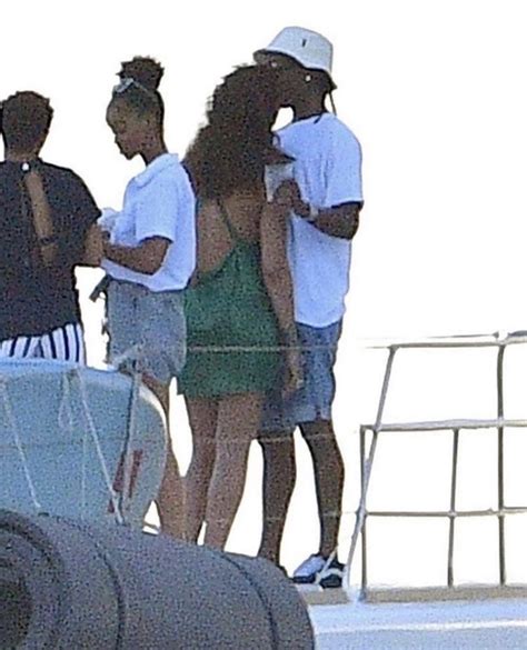 a ap rocky and rihanna show off pda in barbados