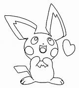 Pichu Coloring Pages Pikachu Getcolorings sketch template