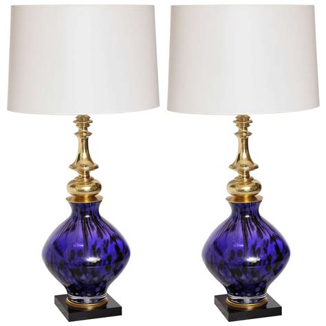 Pair Of Murano Glass Table Lamps At 1stdibs