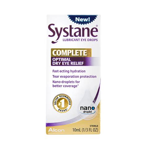 systane complete lubricant eye drops  dry eye symptom relief ml