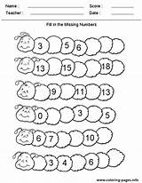 Numbers Worksheets Fill Kindergarten Coloring Printable Pages sketch template