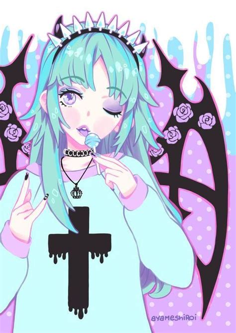 pin by on ayame shiroi pastel goth art goth art cute art