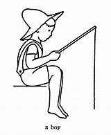 Fishing Coloring Pages Drawing Boy Man Clipart Go Colouring Kids Clip Library Do Getdrawings Popular sketch template