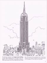 Building Coloring Pages Empire State York History Drawing City Buildings Tallest Coloringpagesfortoddlers Landmarks Yankee Stadium Famous Choose Board sketch template
