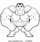 Coloring Man Cartoon Pages Beefy Bodybuilder Muscle Clipart Outlined Vector Thoman Cory Buff Getcolorings Illustration Royalty Happy Printable sketch template