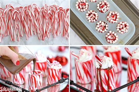 Candy Cane Cups Homemade Candy Cane Shot Glasses From