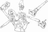 Gn Gundam Lineart Beam Saber Exia Dagger Mahq Mecha sketch template