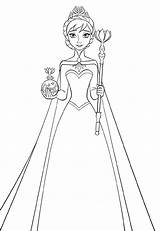 Elsa sketch template