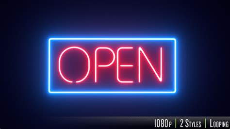 open neon sign  butlerm videohive