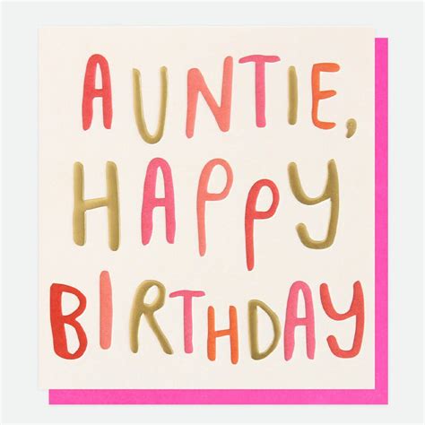 auntie birthday card from the dotty house