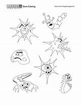 Germs Worksheets Germ Coloring Pages Activity Preschool Bacteria Worksheet Printable Hand Activities Washing Virus Kids Lesson Kindergarten Clipart Template Handwashing sketch template