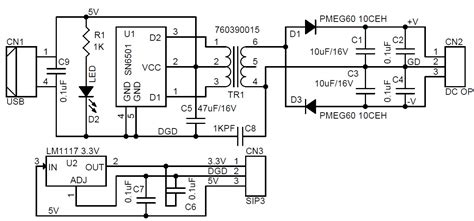 isolated dc dc converter dual supply output  usb  power input electronics labcom