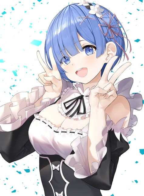 star741 re zero kara hajimeru isekai seikatsu rem re zero cleavage