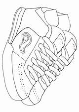Shoes Sports Coloring sketch template
