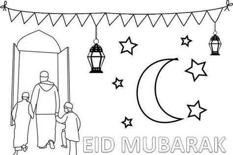 eid mubarak printable coloring pages