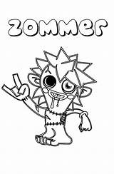 Coloring Moshi Pages Monster Waldo Zommer Metal Head Getcolorings sketch template