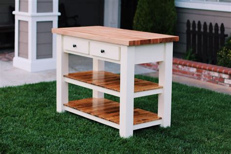 ana white butcher block kitchen island diy projects