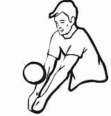 Volleyball Coloring Ball Pages Player Bump Gif Clipart Cliparts Designs Olympics Summer Olympic sketch template