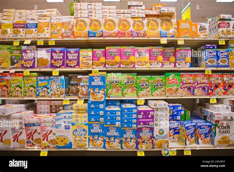cereal aisle grocery  res stock photography  images alamy