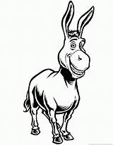 Donkey Coloring sketch template