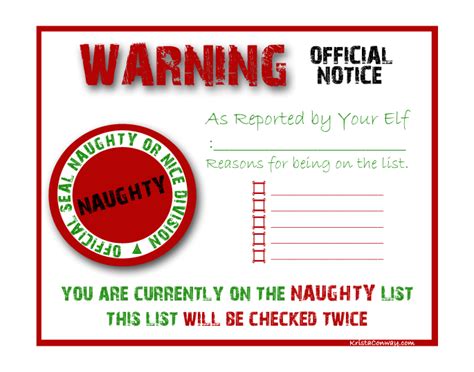 elf   shelf naughty list certificate printable elf