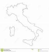 Italy Map Outline Vector Political sketch template
