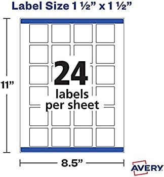 avery   square labels