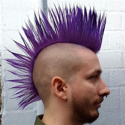 Purple Punk 🤘🏻 Purple Hair Mohawk Punk Coloured Hair