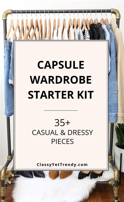 capsule wardrobe starter kit 35 casual dressy pieces