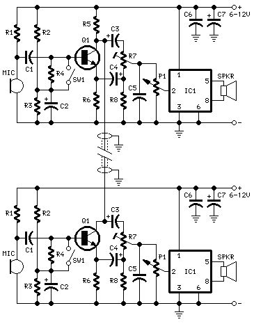 intercom circuit diagram intercom circuit diagram  duplex amplifier circuits emma audio