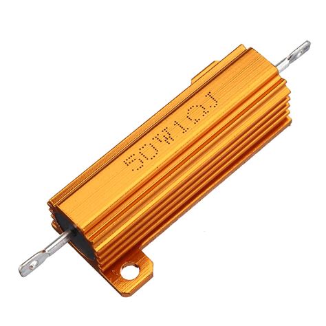 rx   rj metal aluminum case high power resistor golden metal shell case heatsink