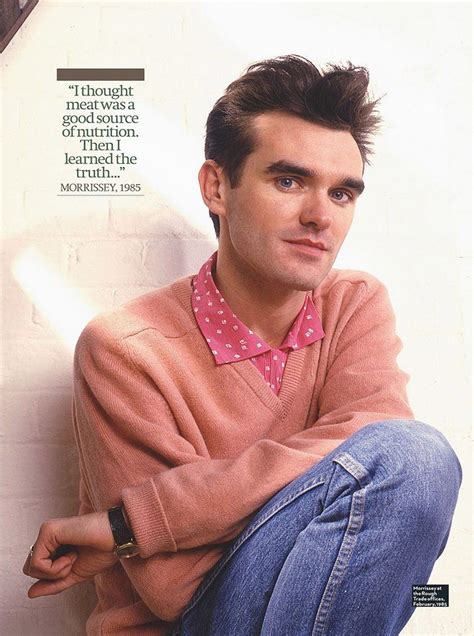 morrissey at the rough trade offices february 1985 image originally