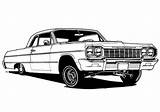 Lowrider Impala Coloring Drawings 64 Chevy Car Pages Chicano Drawing Cars Lowriders Sketch Arte Tattoo Tattoos Book Dibujo Cartoon Carro sketch template