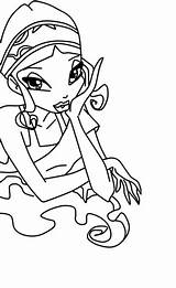 Coloring Winx Pages Layla sketch template