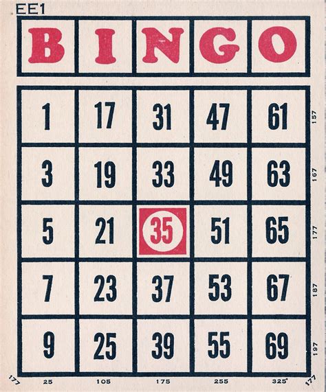 graffical muse vintage bingo card