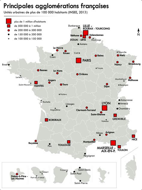 kaart van de franse steden grote steden en hoofdstad van frankrijk