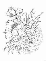 Coloring Tattoo Pages Modern Designs Creative Book Haven Tattoos Heart Star Adults Getcolorings Visit Adult Choose Board Books sketch template